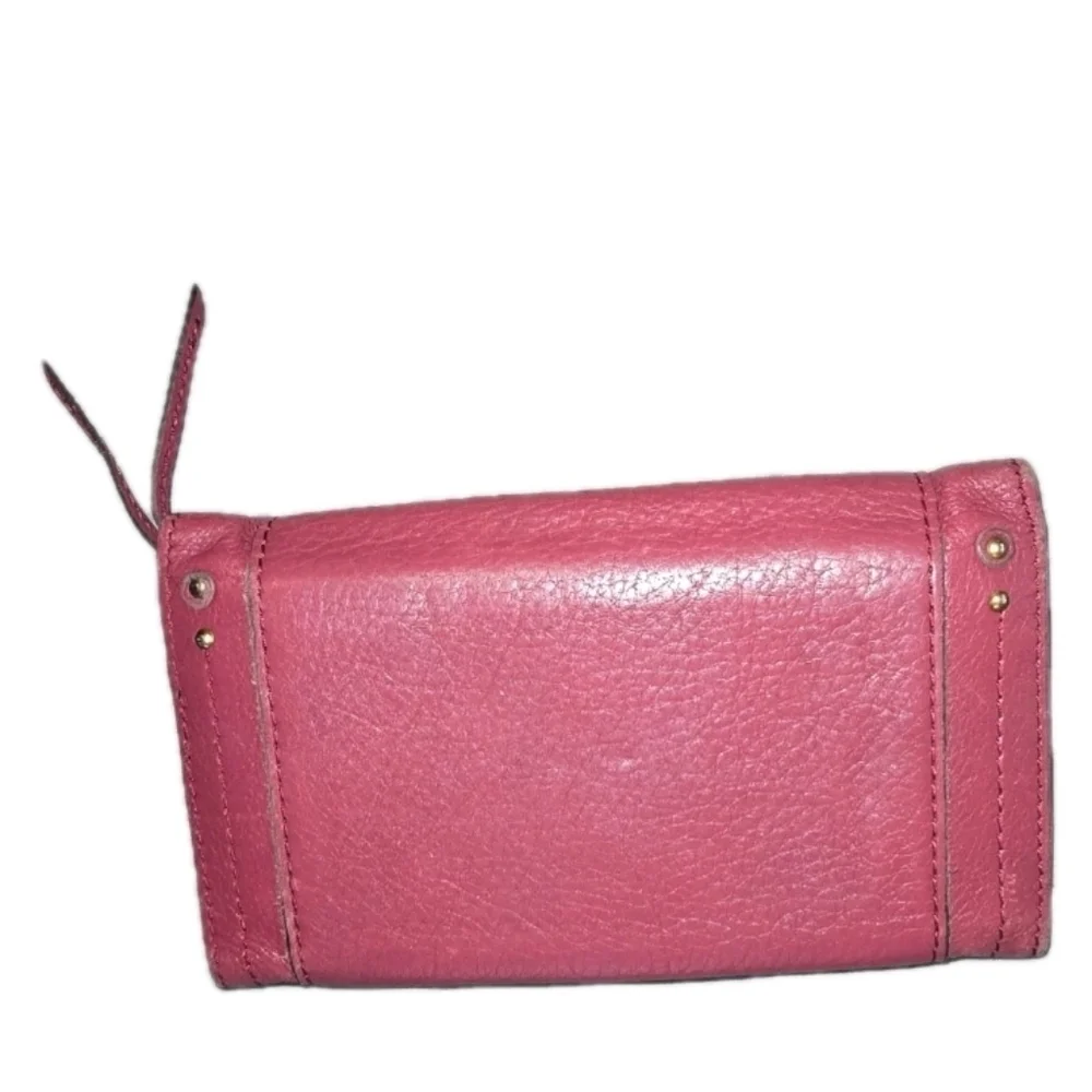 Pink Chloe Leather Women's Long Wallet